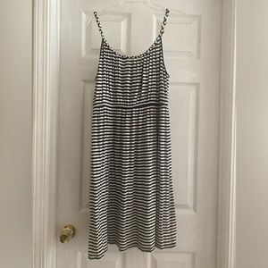 Style & Co. Black and White Striped Sundress Size:XL